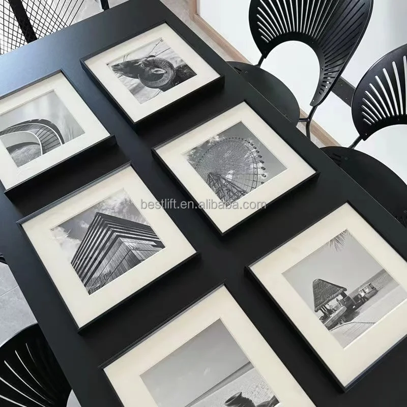 Pack of 9pcs 30x30cm Multi Collage Frames with Matboard and PS sheet for Wall Hanging