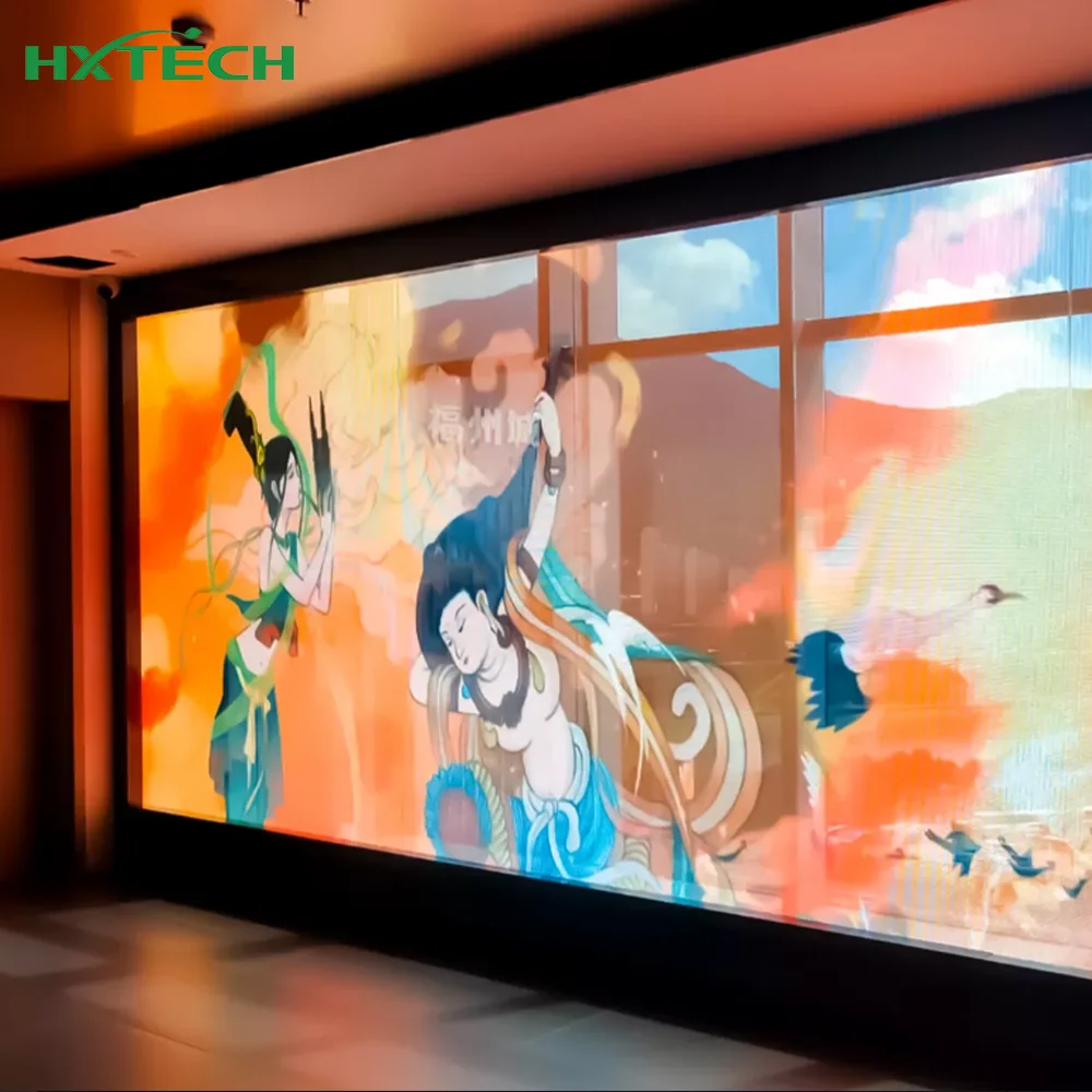 Transparent LED Screen Indoor Outdoor Glass Transparent LED Film Display Panels