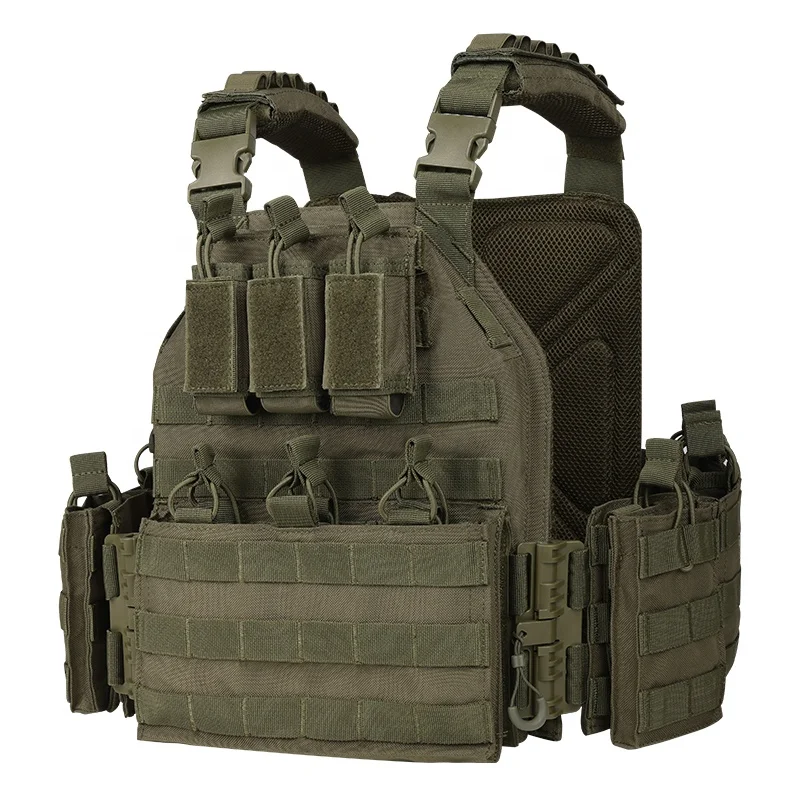 YAKEDA Hot Sale Ranger Green Combat Assault Vest Plate Carrier Tactical Vest Outdoor Molle Tactico Chaleco Tactical Equipment