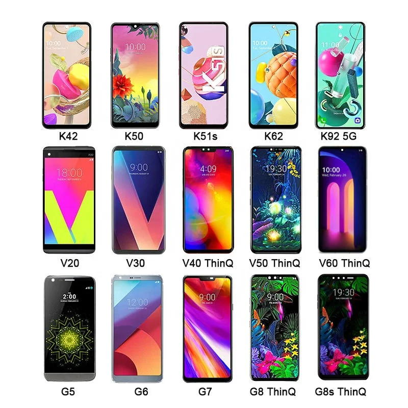 Pantalla G2 G5 G6 G8 G8s G8x Display LCDs for LG K10 K41s K42 K50s K51 K61 LCD Touch Screen for LG V20 V30 V40 V50 V60 ThinQ 5G