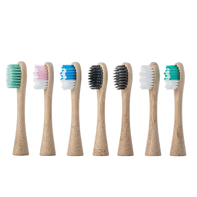 Zero Waste Electric Replaceable Brush Heads Wood Toothbrush Eco-Friendly Natural 360 degrees Cleaning Bamboo Toothbrush