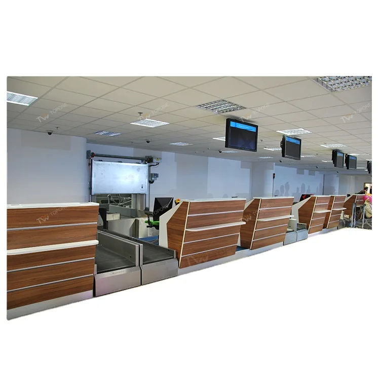 factory supply professional airport multi-function check-in counter security check boarding gate service counter for sale