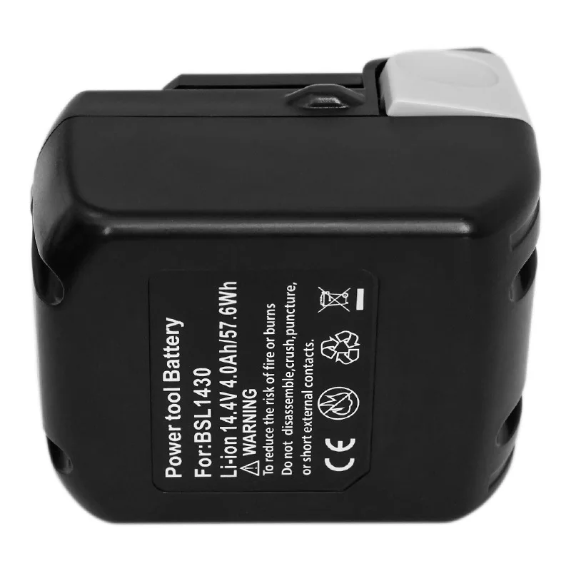 BSL1430 наивысшего качества перезаряжаемые 14 4 v 3.0Ah 4.0Ah 5.0Ah 6.0Ah литий-ионная аккумуляторная батарея для зарядки Ноута и сотового телефона запчасти jcb електричюеского инструмента Аккумуляторная дрель