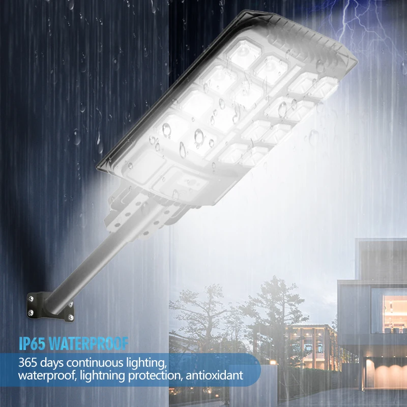 Super brightness Outdoor Solar Led Street Lamp IP65 Waterproof Remote Control All In One Solar Streetlight