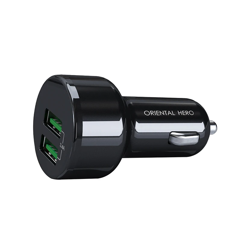 
Factory Price 24W Dual USB-A Port Car Charger 