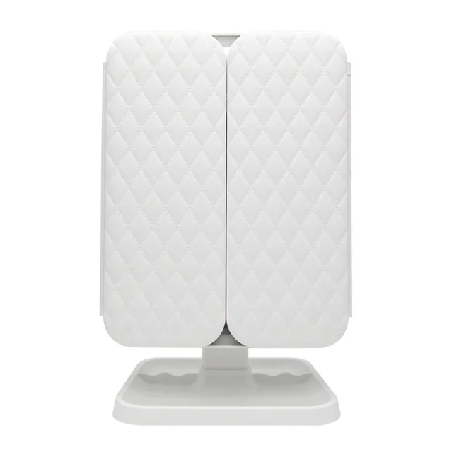 desk lamp three-sided folding touch sensor 180 degree rotating vanity magnifying wall mounted led foldable make up mirror