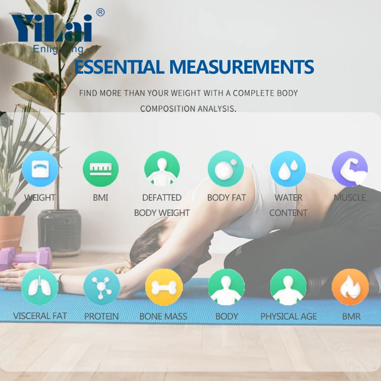 Top sale Tuya wifi scale 180kg White digital Body Fat Analyzer BMI weighing machine household  smart scale