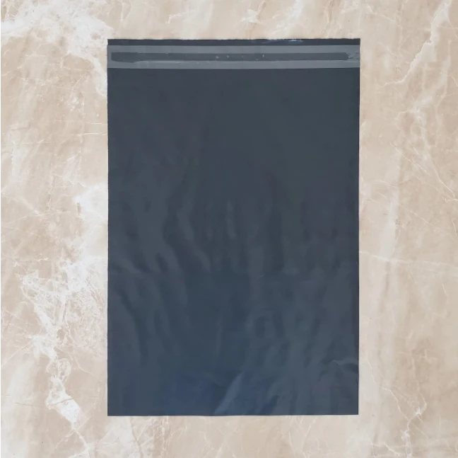 Wholesale eco friendly biodegradable tape poly black mail envelope courier package mailing bag