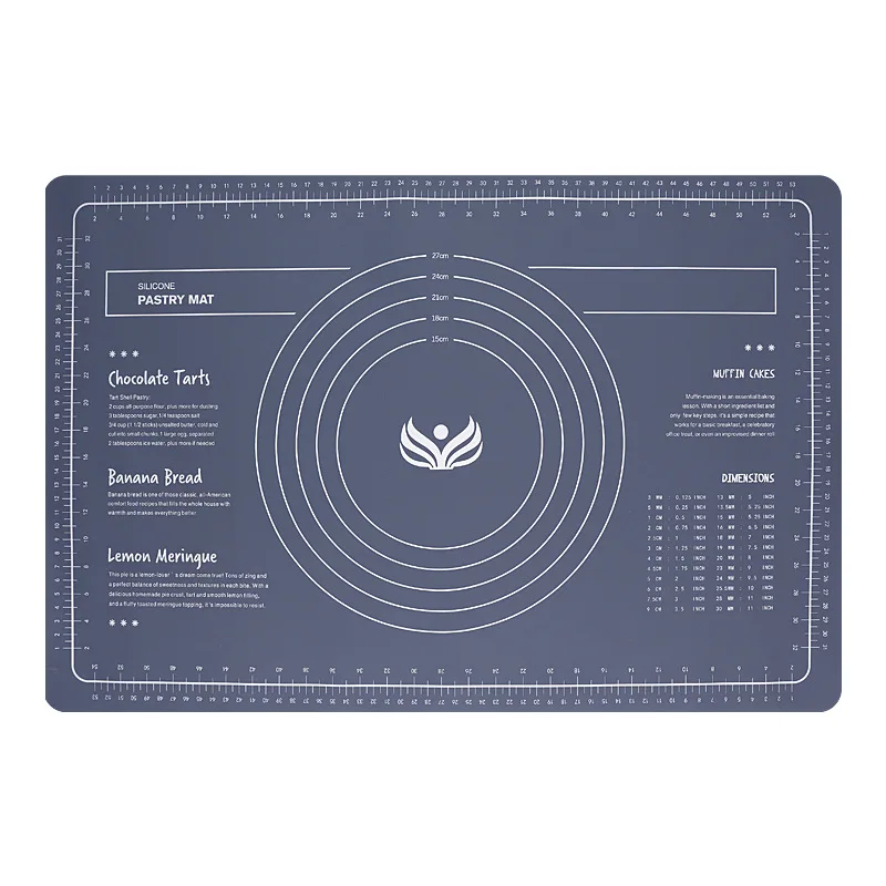 new Silicone Baking Pastry Mat With Measurement Non-Slip Silicon For Dough Rolling Mat Non-Slip Silicone Pastry Mat