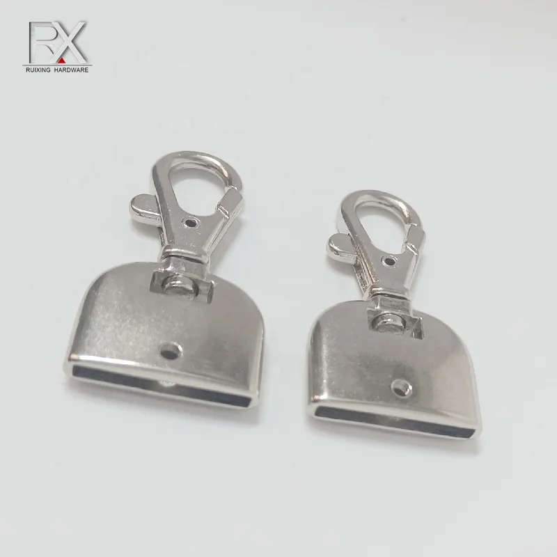 China factory Metal Hardware zinc alloy carabiner  20 mm strap connecting Buckle snap swivel snap hook clasp clip For bag strap