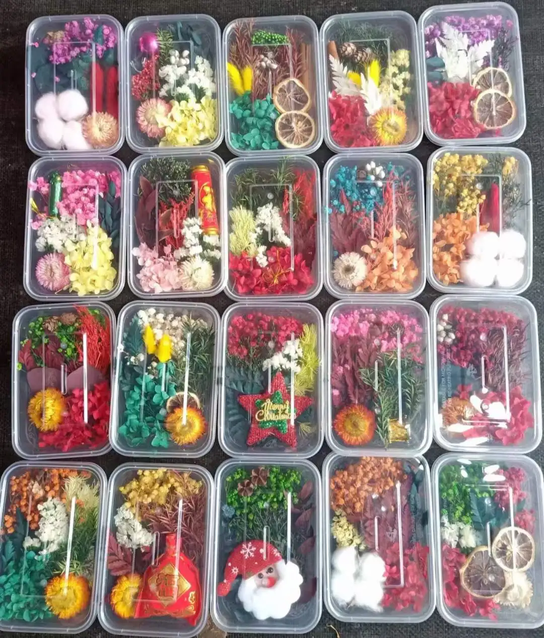 Random DIY Boxed Mixed Dried Flower For Resin Art Nails Decor Mobile Phone Shell Real Flower