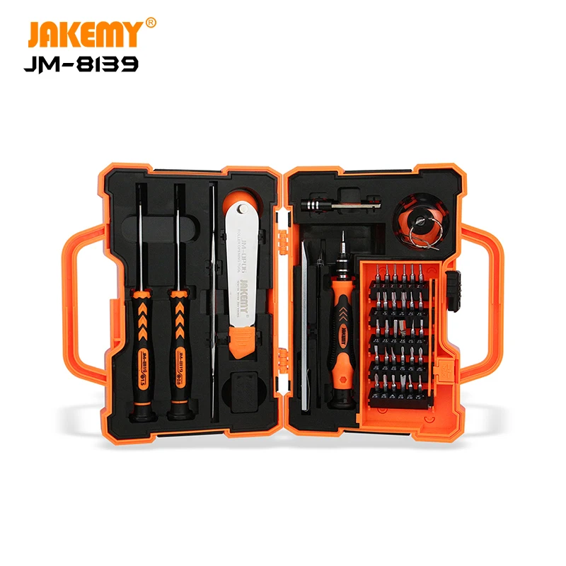 JAKEMY JM-8139 Multi-functional Driver Household Hand Tool Screwdriver Tool Box Set for Electronic DIY Repair