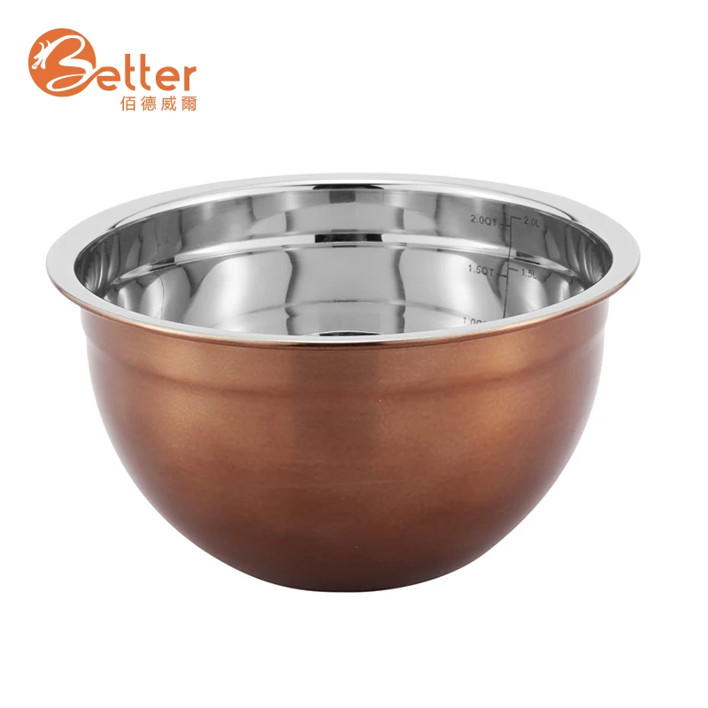 Wholesale Colorful Stainless Steel Salad Mixing Bowl Set