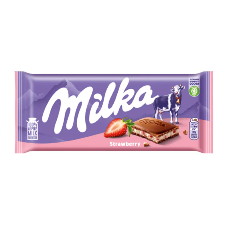 Snacks Wholesale European Milkaa Chocolate Orli Crush Alpine Milk Delicious Hazelnut Chocolate
