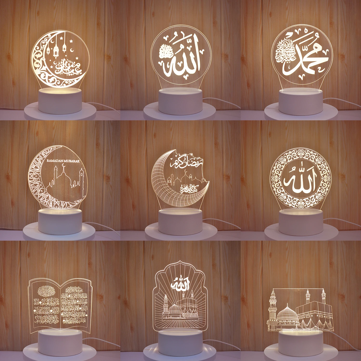 Custom Pattern Acrylic Lamp 3D Decoration LED Illusion Lamp For Kids Room 3D Night Light