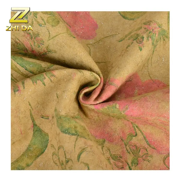 12 oz printing tie dyed custom cotton water slurry fabric cotton canvas for bag