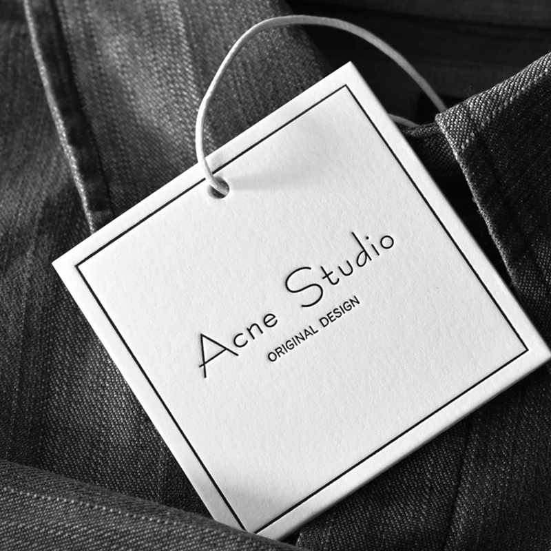 Custom Print Sustainable Paper Clothing Tags for Branded Garments Shoes and Bags Nice-Looking and Eco-Friendly