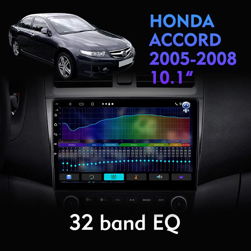 10.1 inch touch screen multimedia System android 10.0 for HONDA ACCORD 2005 2008 car radio dvd player gps navigation car audio