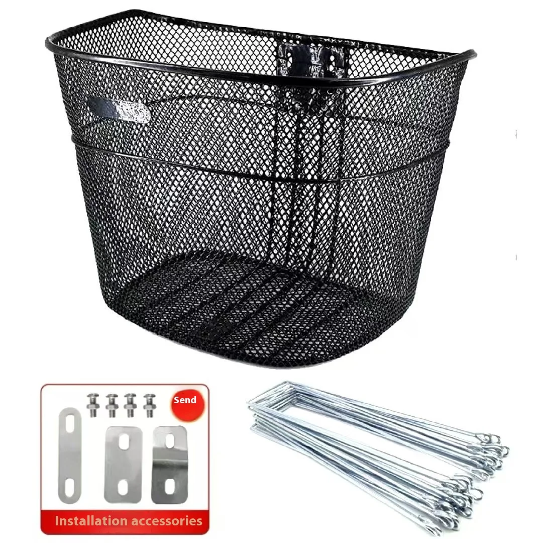 Handlebar strong steel Bicycle Basket Stainless Steel for Bike with other bicycle parts basket for bicycle accessories