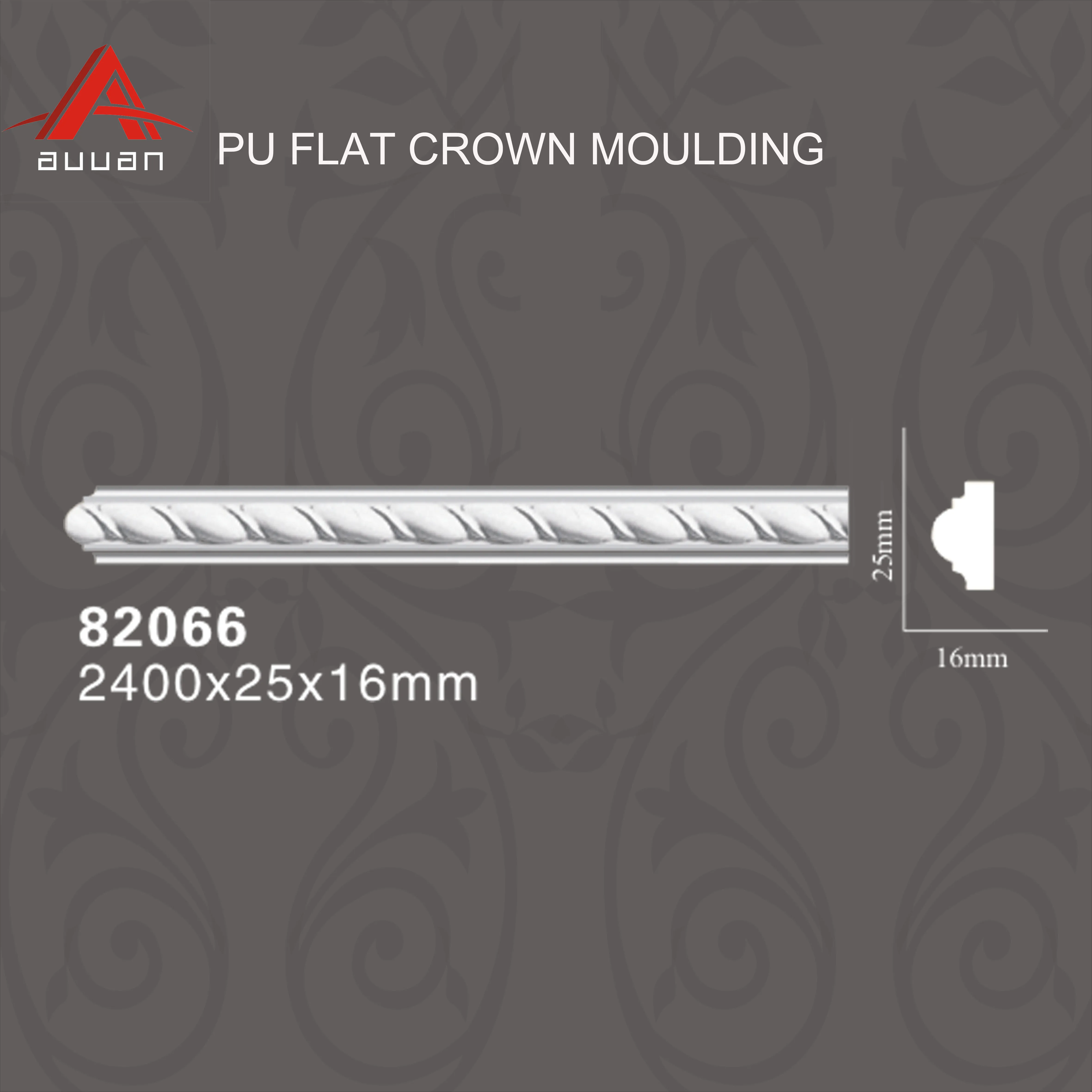 High Quality PU Foam Carved Flat Moulding For Carved Corner Wall Decoration