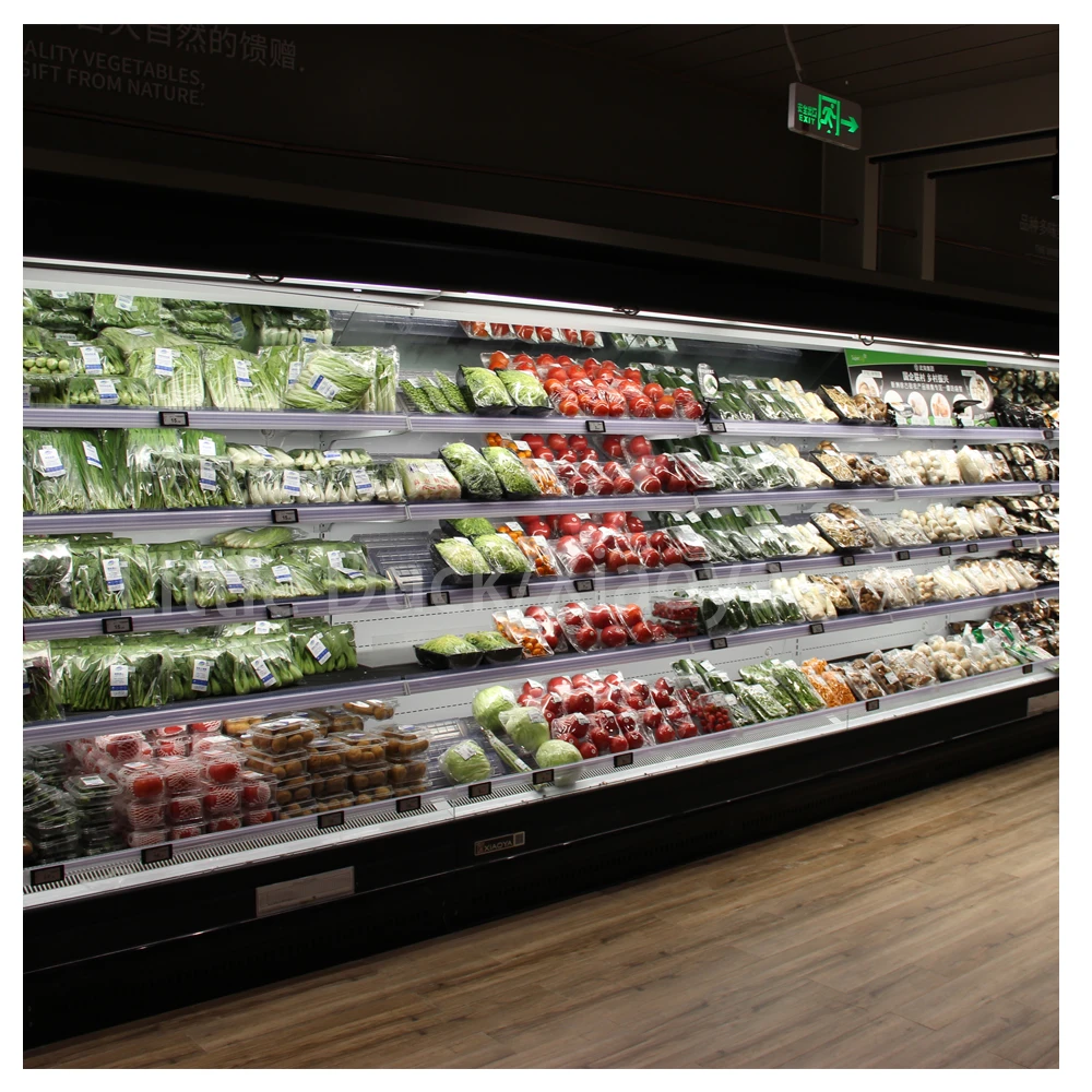 Supermarket Vegetable Refrigerator Fruit Cooler Open Vegetable Cooler Refrigerants For Fruits Refrigerator