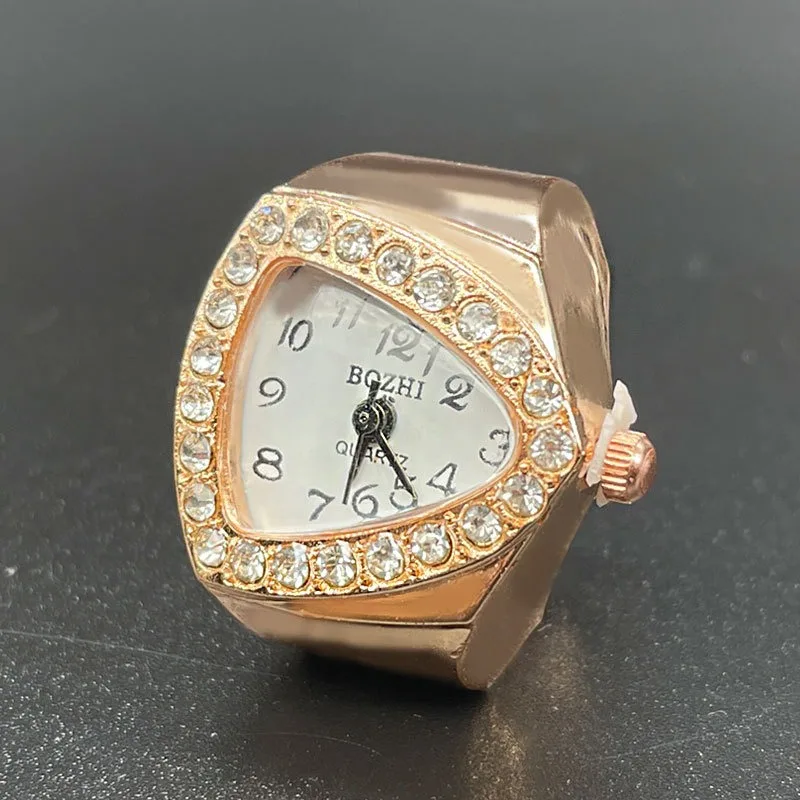 Finger Watches for Women Vintage Watch Ring Quartz Clock Finger Watch Ring for Women Finger