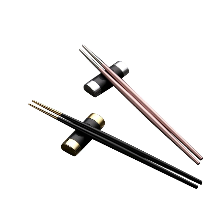 Custom Logo Chinese Wedding Chopsticks Wholesale Metal Reusable Children Sushi Packaging Chopsticks