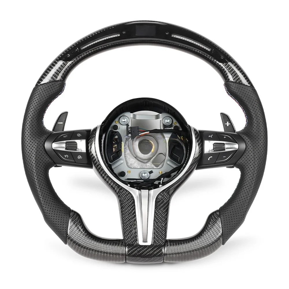 Steering Wheel Carbon Fiber LED Vibration Heating Car Steering Wheel For BMW F10 F11 F30 F31 F34 F33 F36 F20 F21 F22 F23 M3 M6