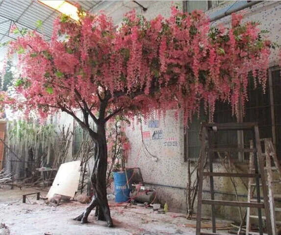 
China cheap wholesale artificial plants wisteria flower tree for indoor decoration 
