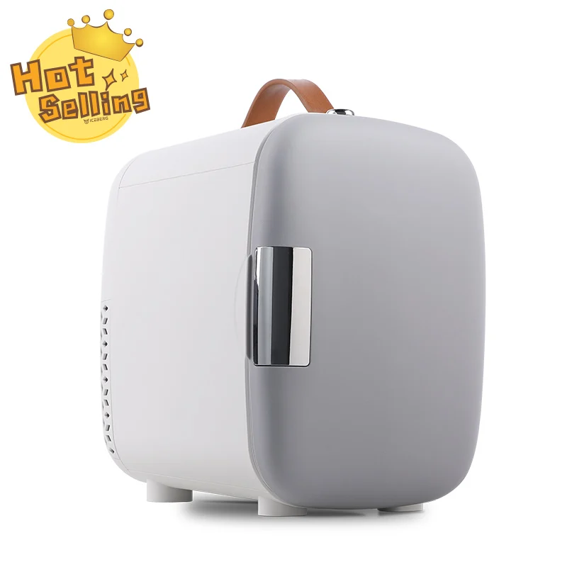 4 L/6 Can Cooler Portable putting skin care products in fridge Small Refrigerator for Home, Office and Car