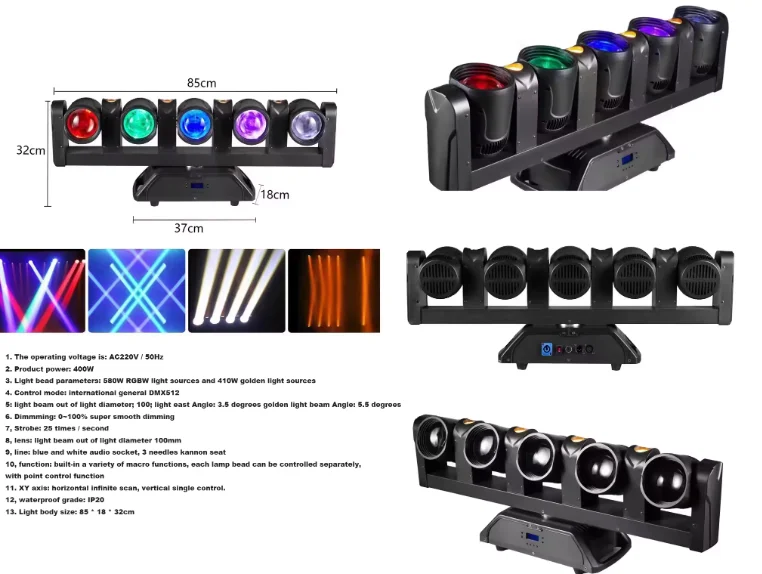 Lotus Professional New 5x80W LED Tornado Infinite Moving Bar with DMX512 for Stage DJ Disco bar Studio Performance