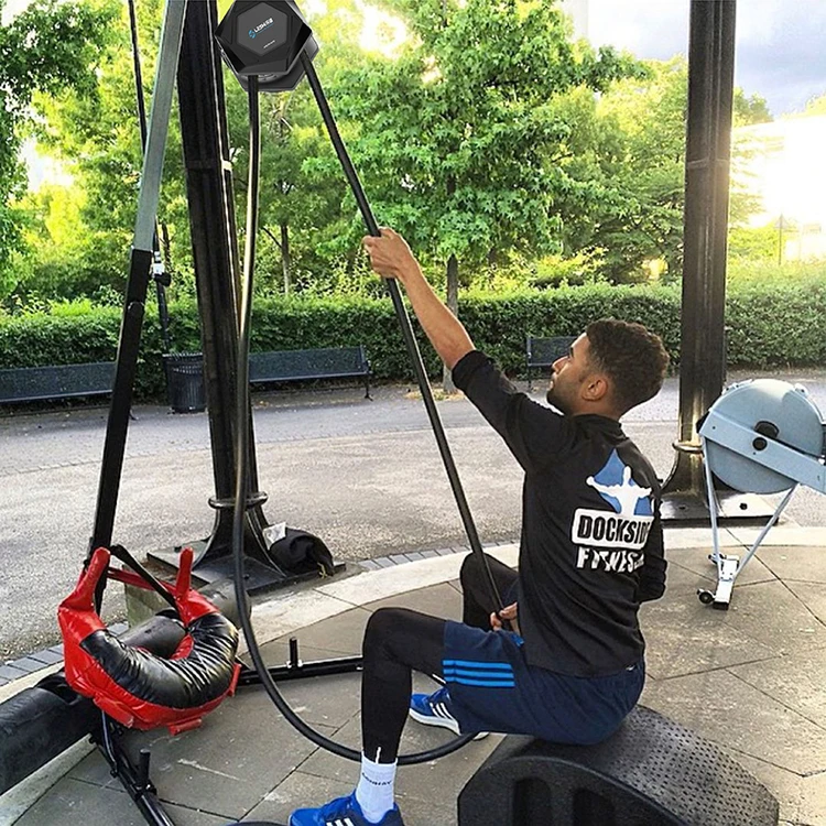 Excellent Endless Rope Trainer with 6 Levels Magnetic Resistance Pull Rope Fitness Training Machine.