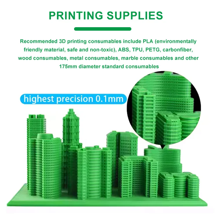 Automatic Leveling Industri Industrial 3D Printer Machine Price Metal Impresora for 300*300*400mm 3D Printers FDM