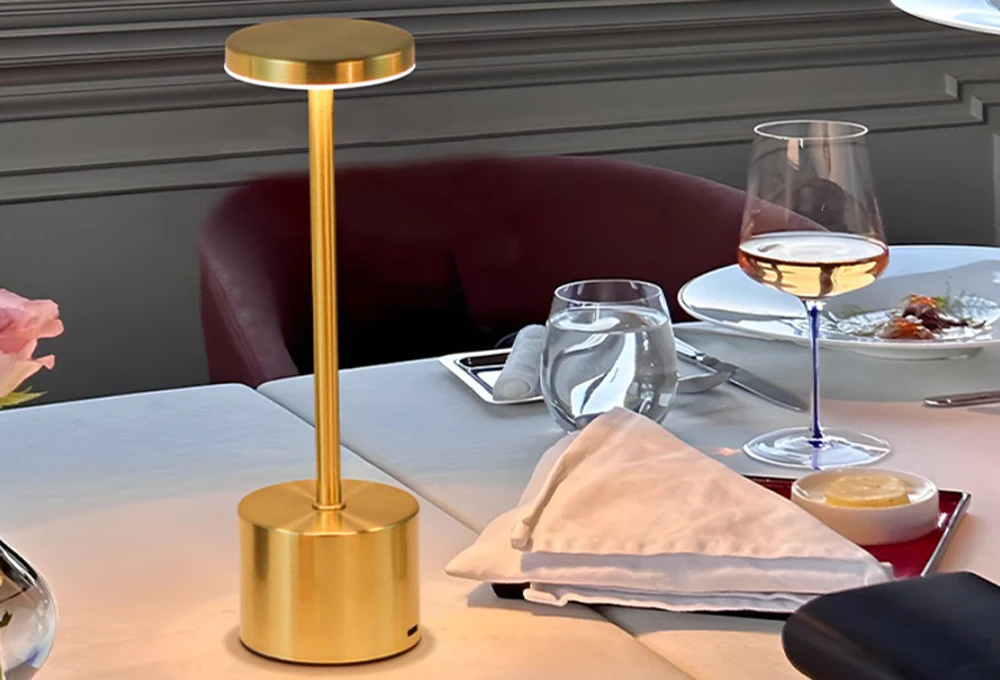 Wireless Retro Table Lamp USB Rechargeable Cordless Night Light Stepless Dimming Table Lamp