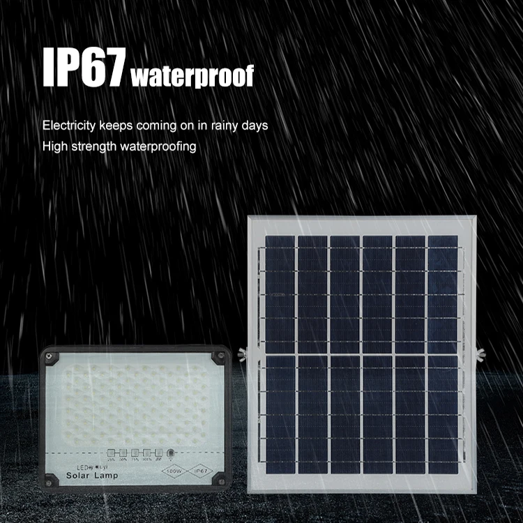 Портативный уличный Смарт Ip67 Водонепроницаемый Светодиодный прожектор на солнечной батарее с дистанционным управлением, 50 Вт, 100 Вт, 200 Вт, 300 Вт