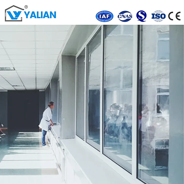 Aluminum Alloy Modern Design Horizontal Opening 3-Track Aluminum Sliding Window Double Glazing