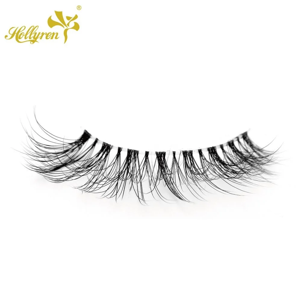 OEM natural style PBT soft band wispie false eyelashes