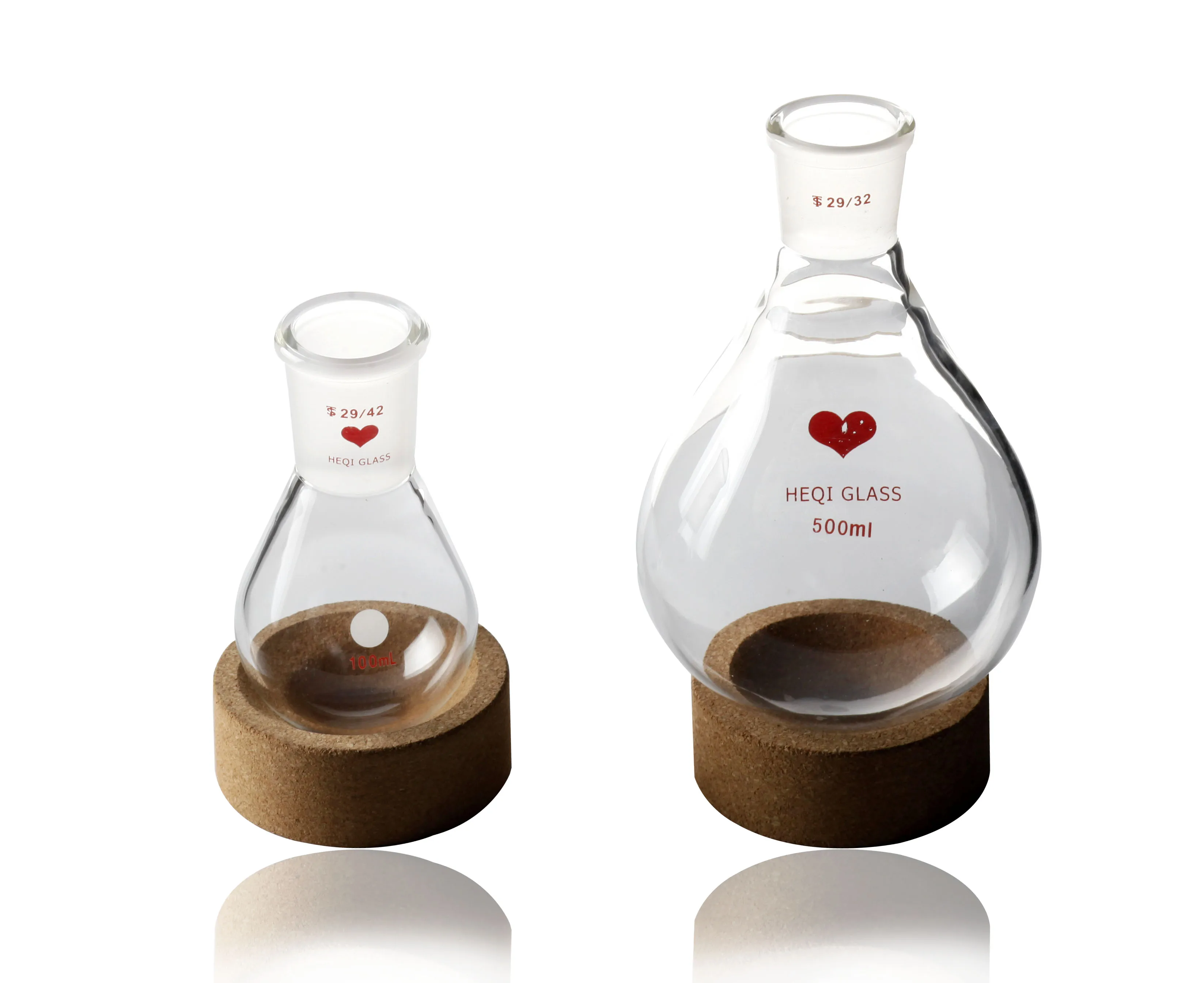 Стеклянная плотная настенная колба 1000 мл с круглым дном и наружным соединением