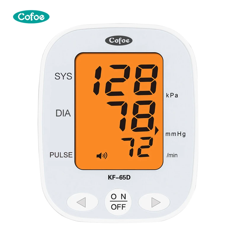 Cofoe Medical Equipment Arm Backlight Automatic Digital Blood Pressure Monitor