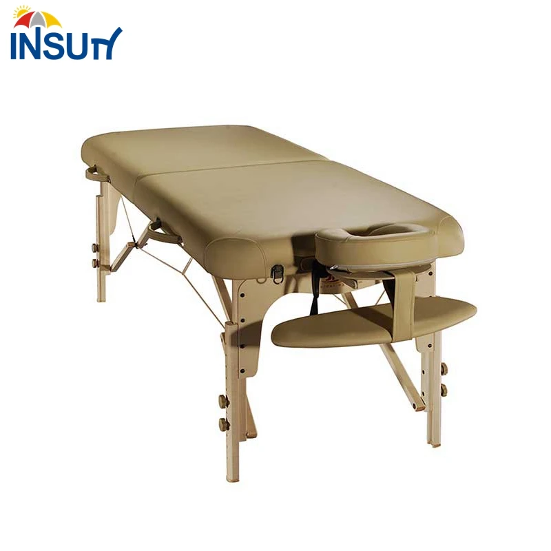 Manufacturer wholesale solid portable folding massage table PU leather facial bed for sale