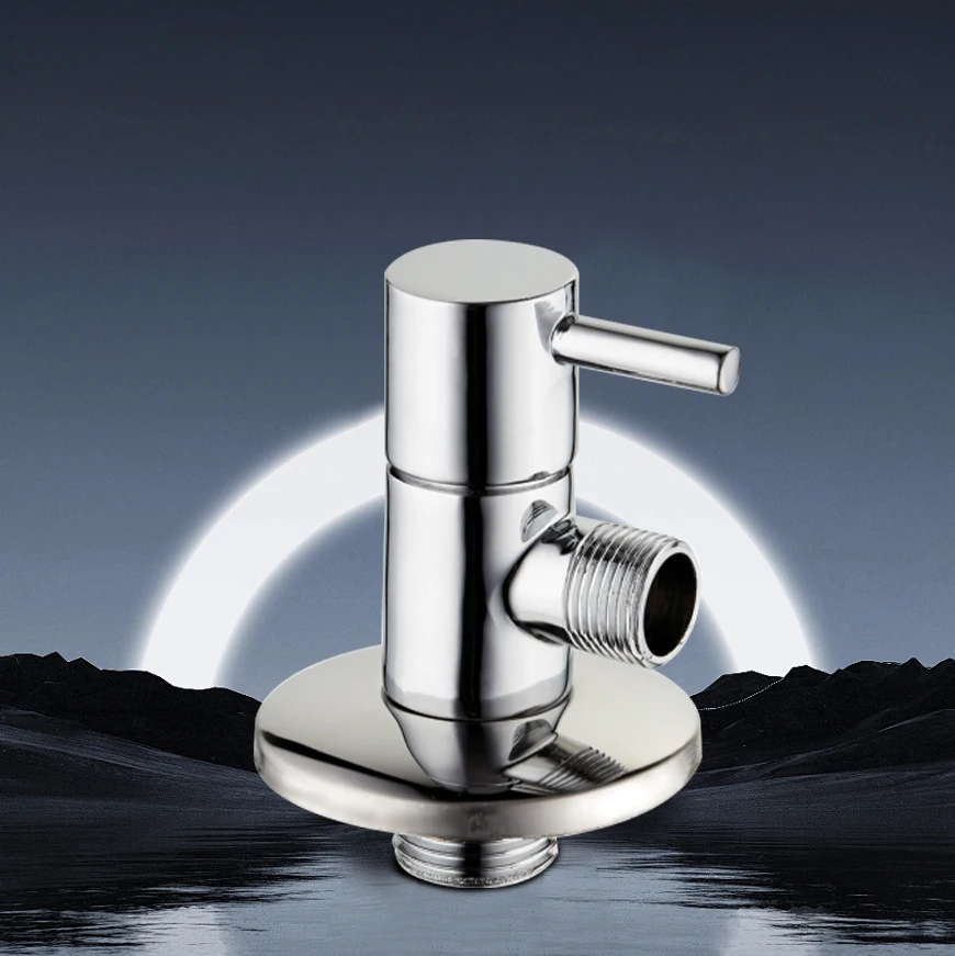 European design brass triangle valve with cross handle