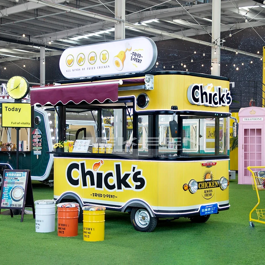 Jekeen mini Snack Machines Catering Popular Airstream Food Trailer Ice-cream Food Truck With Full Kitchen Equipment For Sale