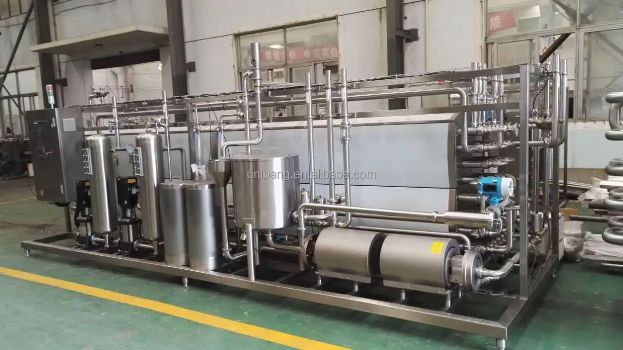 Tubular Pasteurizer 1000L Milk Production Line Milk Processing Plant 2000L UHT sterilizer beverage Pasteurisation for Cider