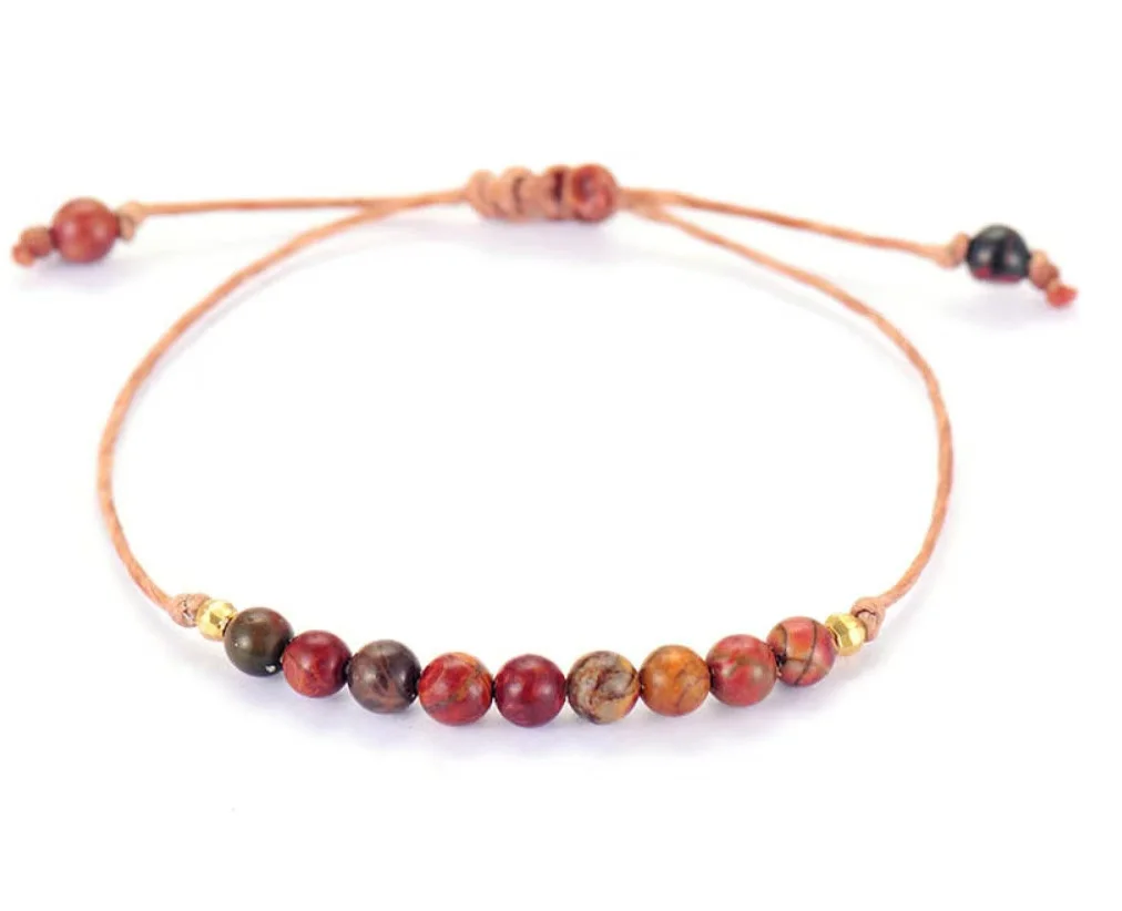 support custom Agate bracelet friendship braided ladies beaded boho bracelet wholesale precious stones bracelets