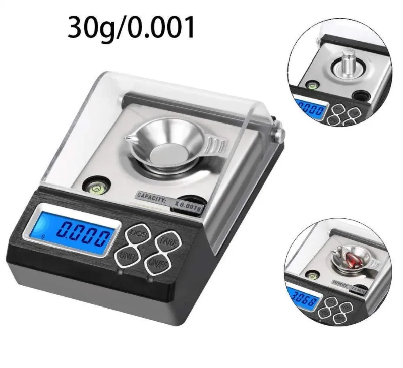 Высокоточные Электронные цифровые весы для ювелирных изделий, 50 г/0,001 г