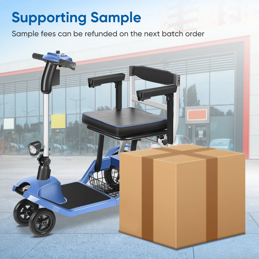 Easy For Travel 120KG Load Capacity Ultra Lightweight Airlines Approved Mobility Scooter For The Elderly