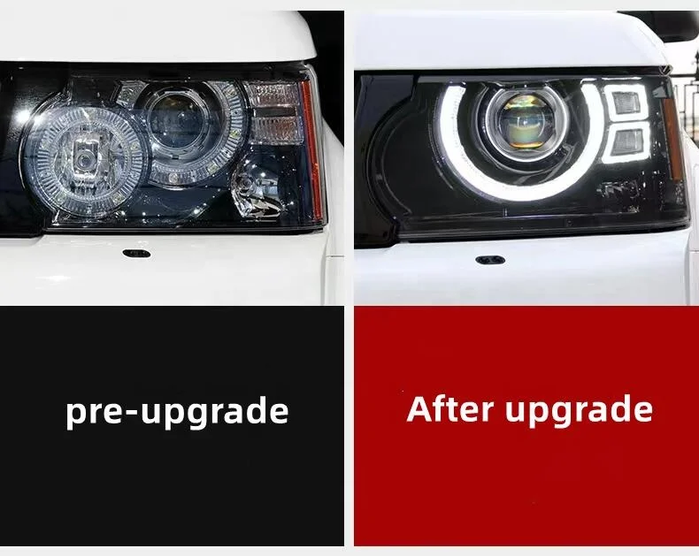 LED headlights for 2005-2013 Range Rover Sport Version upgraded Land Rover Defender headlights, plug and play