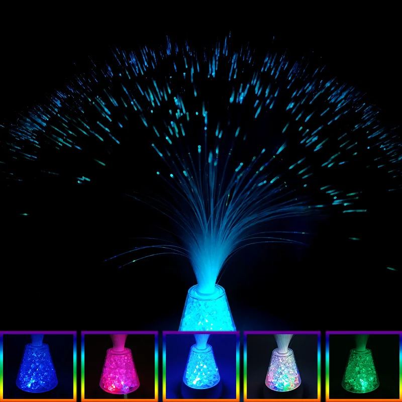 sensory light up fiber optic lamp night mood novelty holiday gift for kids women USB/Battery