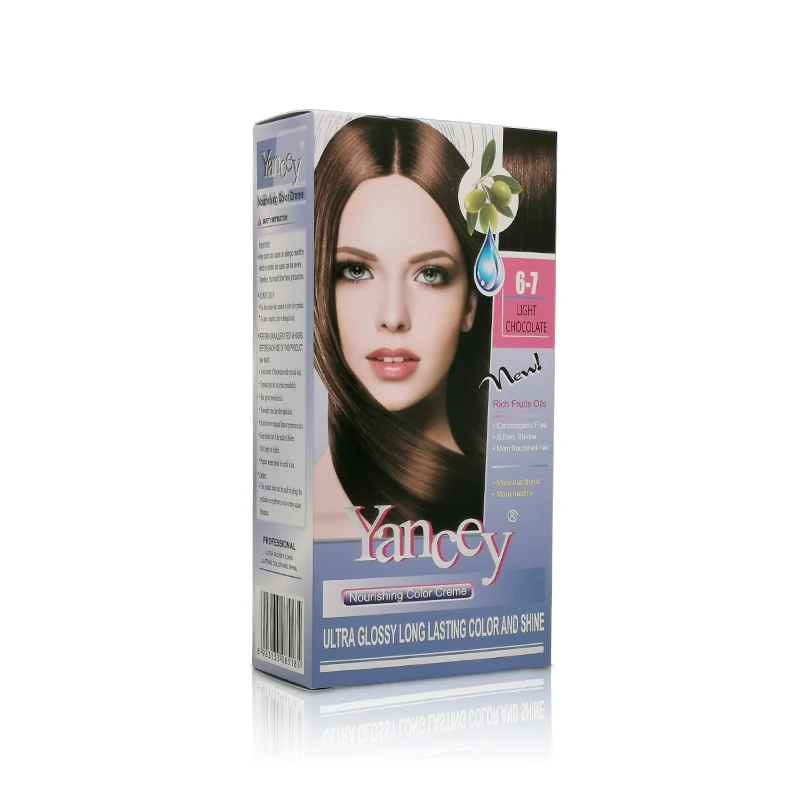 Washable professional cream bulk chocolate hair dye color cream