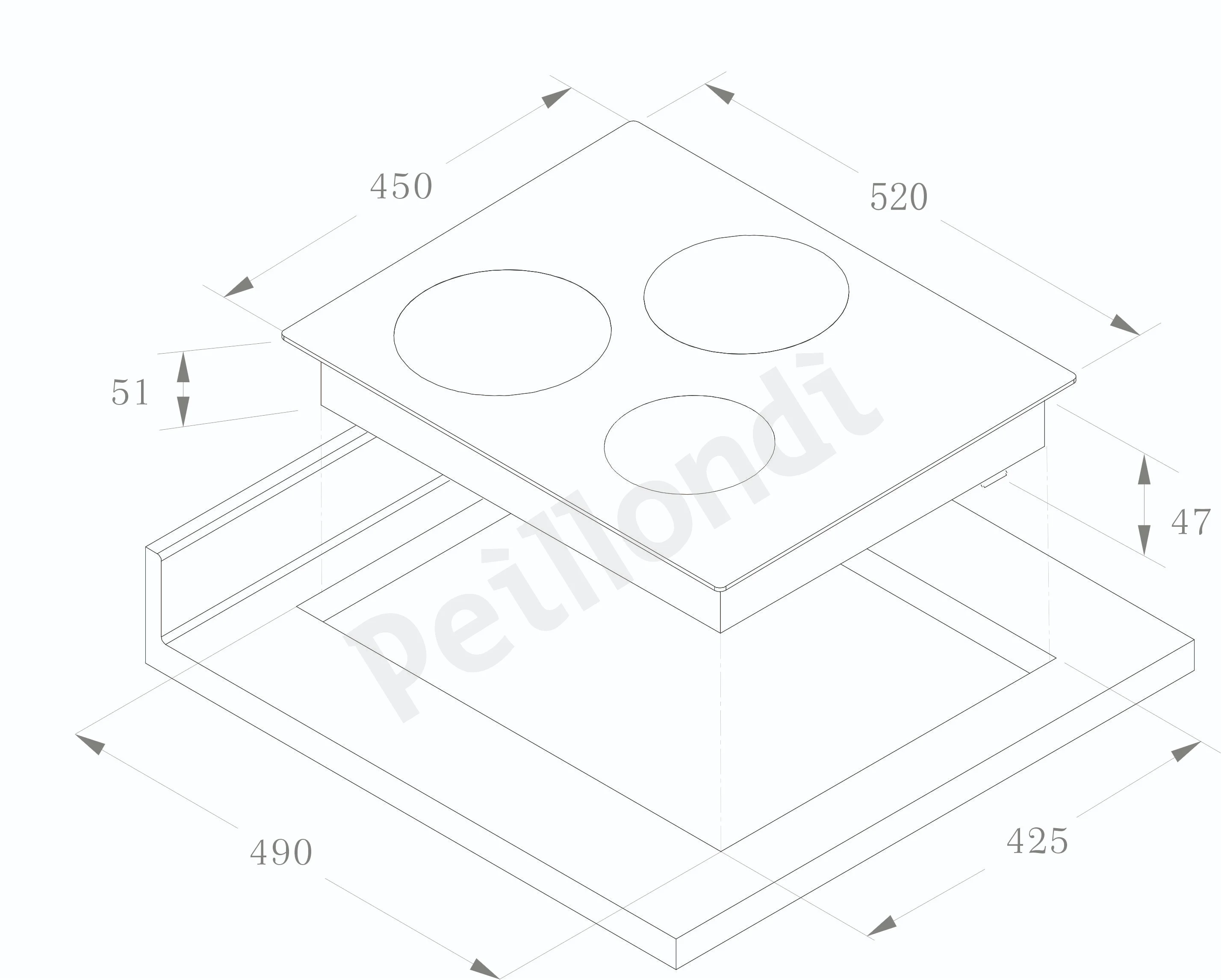 45cm High light CE CB UKCA ROHS REACH safety turn off Overflow protection electric stove ceramic Built-in hob infrared cooker